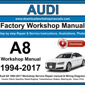 Audi A8 1994-2017 service repair manual PDF download