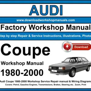 Audi Coupe 1980-2000 service repair manual PDF download