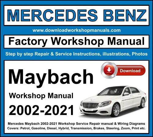 Mercedes Maybach service repair manual PDF download