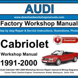 Audi Cabriolet 1991-2000 service repair manual PDF download