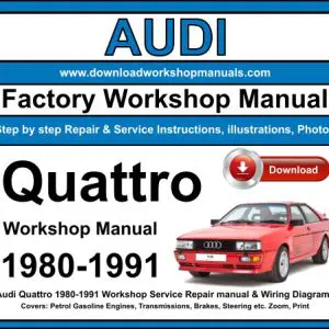 Audi Quattro 1980-1991 service repair manual PDF download