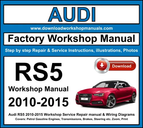 Audi RS5 2010-2015 service repair manual PDF download
