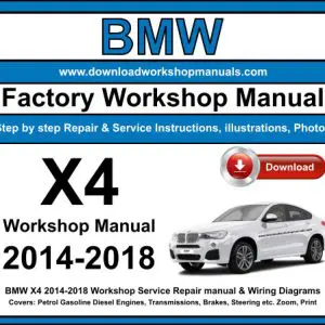BMW X4 2014-2018 service repair manual PDF download