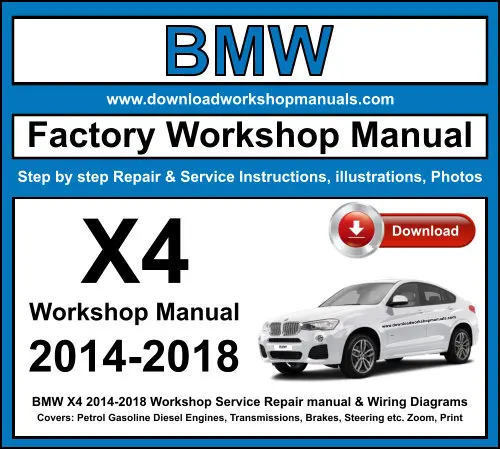 BMW X4 2014-2018 service repair manual PDF download