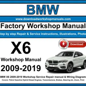 BMW X6 2009-2019 service repair manual PDF download