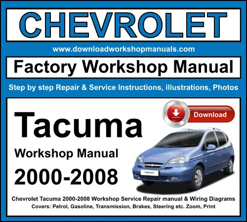 Chevrolet Tacuma 2000-2008 service repair manual PDF download