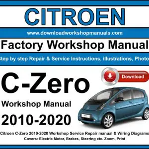 Citroen C-Zero 2010-2020 service repair manual PDF download