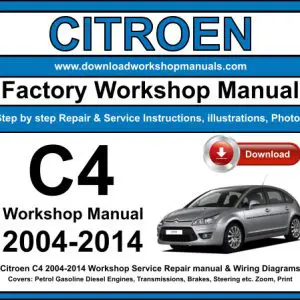 Citroen C4 2004-2014 service repair manual PDF download
