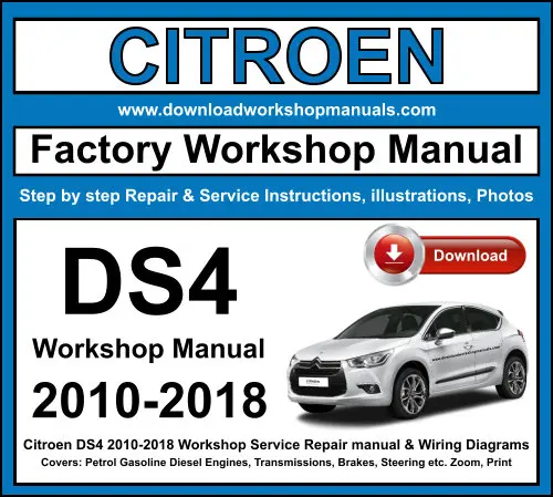 Citroen DS4 2010-2018 service repair manual PDF download