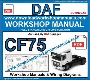 DAF CF75 service repair manual PDF download