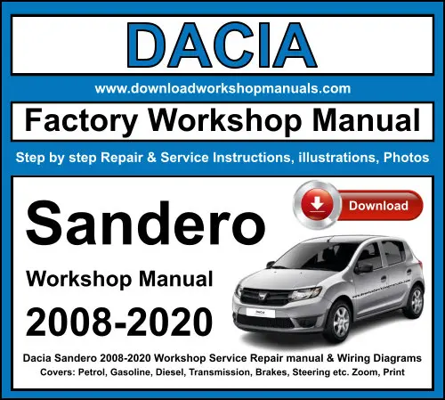 Dacia Sandero 2008-2020 service repair manual PDF download