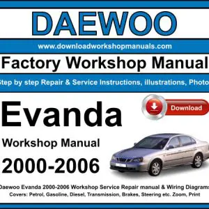 Daewoo Evanda 2000-2006 service repair manual PDF download