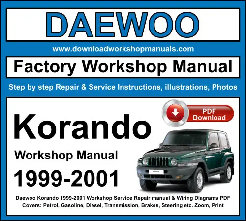 Daewoo Korando 1999-2001 service repair manual PDF download