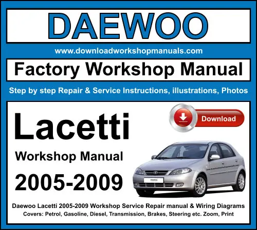Daewoo Lacetti 2005-2009 service repair manual PDF download