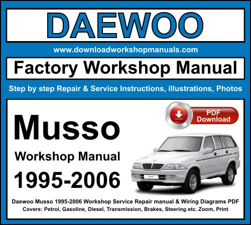 Daewoo Musso 1995-2006 service repair manual PDF download