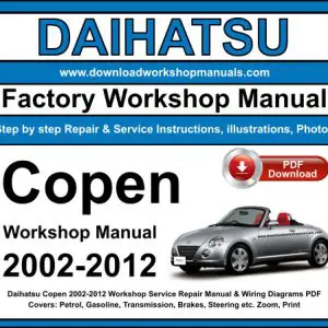 Daihatsu Copen 2002-2012 service repair manual PDF download