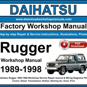 Daihatsu Rugger 1989-1998 service repair manual PDF download