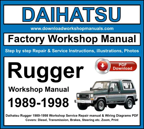 Daihatsu Rugger 1989-1998 service repair manual PDF download