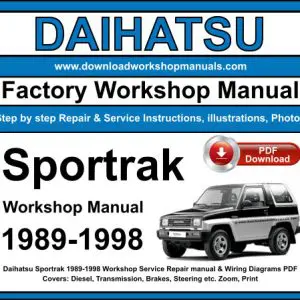 Daihatsu Sportrak 1989-1998 service repair manual PDF download