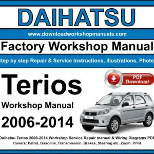 Daihatsu Terios 2006-2014 service repair manual PDF download