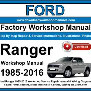 Ford Ranger 1985-2016 service repair manual PDF download