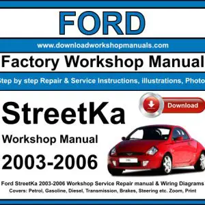 Ford StreetKa 2003-2006 service repair manual PDF download
