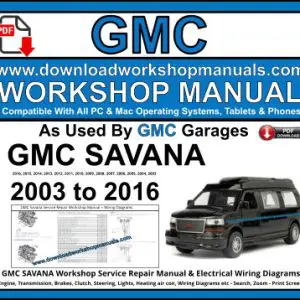 GMC Savana 2003-2016 service repair manual PDF download