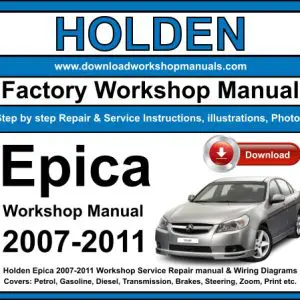 Holden Epica 2007-2011 service repair manual PDF download