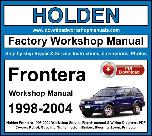 Holden Frontera 1998-2004 service repair manual PDF download