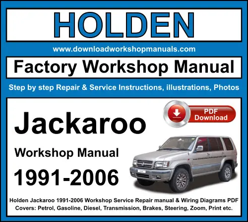 Holden Jackaroo 1991-2006 service repair manual PDF download