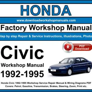 Honda Civic 1992-1995 service repair manual PDF download