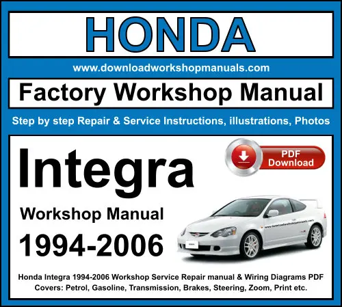 Honda Integra 1994-2006 service repair manual PDF download