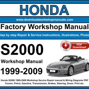 Honda S2000 1999-2009 service repair manual PDF download
