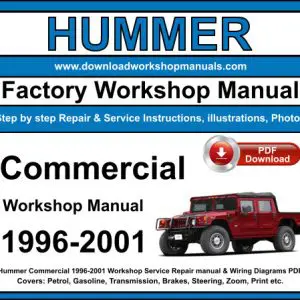 Commercial Hummer 1996-2001 service repair manual PDF download