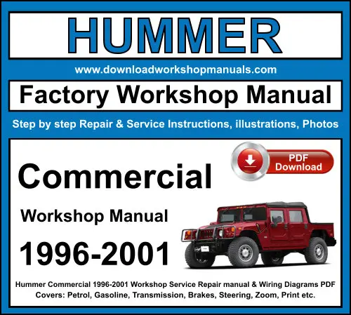 Commercial Hummer 1996-2001 service repair manual PDF download