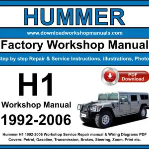 Hummer H1 1992-2006 service repair manual PDF download