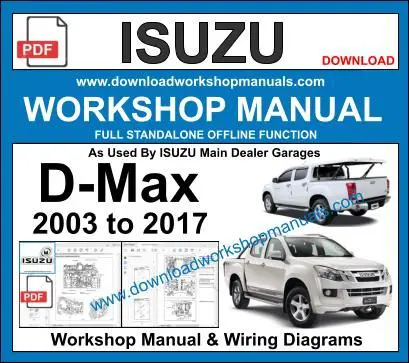 Isuzu D-Max 2003-2017 service repair manual PDF download