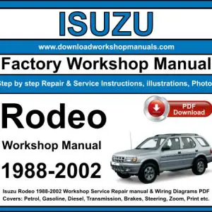 Isuzu Rodeo 1988-2002 service repair manual PDF download