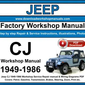 Jeep CJ 1949-1986 service repair manual PDF download