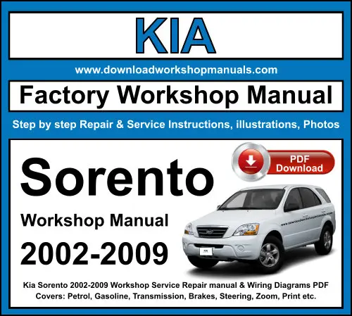 Kia Sorento 2002-2009 service repair manual PDF download