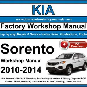 Kia Sorento 2010-2014 service repair manual PDF download