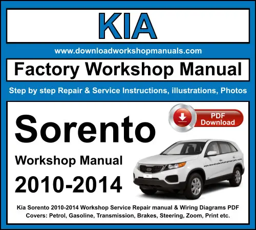 Kia Sorento 2010-2014 service repair manual PDF download