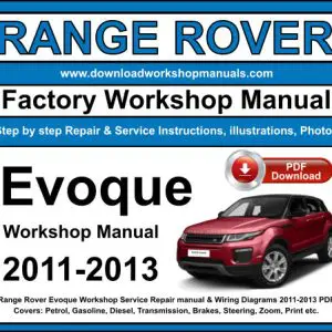 Range Rover Evoque 2011-2013 service repair manual PDF download