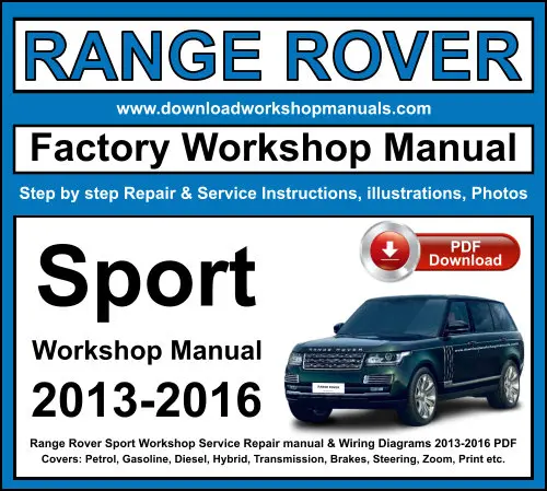 Range Rover Sport 2013-2016 service repair manual PDF download
