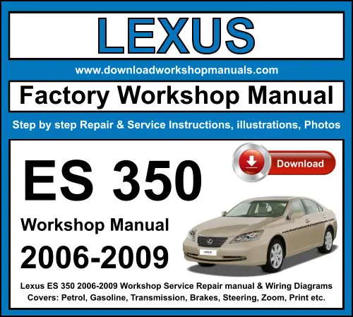 Lexus ES 350 2006-2009 service repair manual PDF download