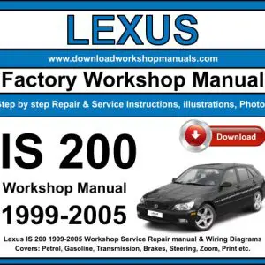 Lexus IS 200 1998-2000 service repair manual PDF download