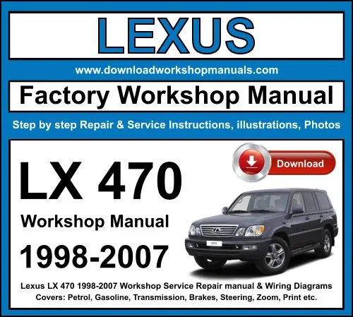 Lexus LX 470 1998-2007 service repair manual PDF download