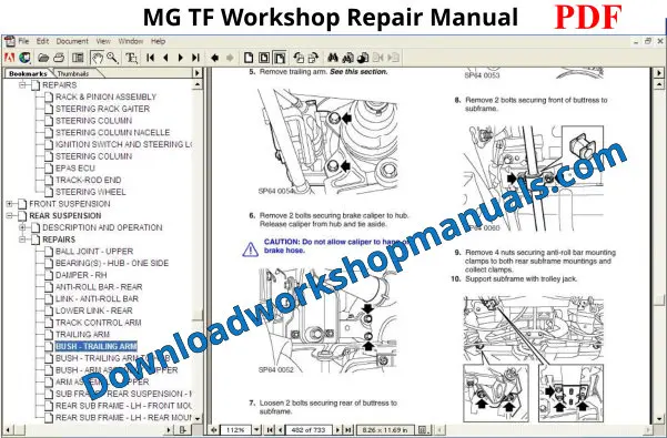 MG TF Workshop Repair Manual