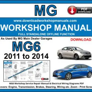 MG6 2011-2014 service repair manual PDF download