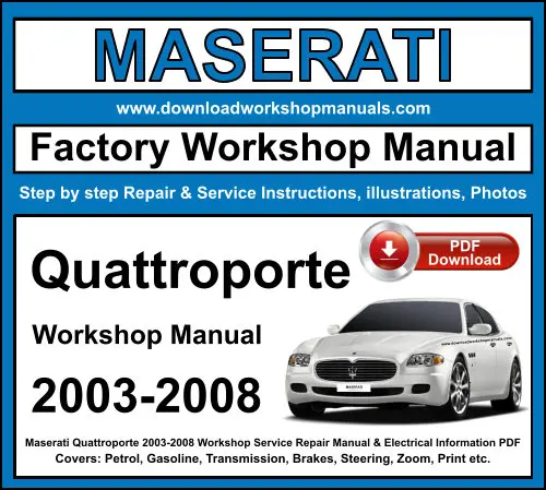 Maserati Quattroporte 2003-2008 service repair manual PDF download